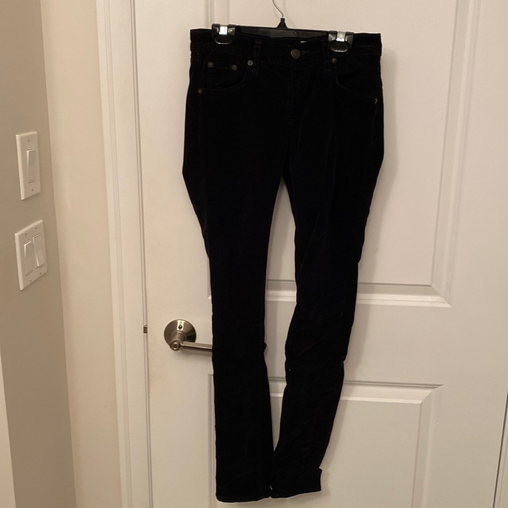Rag & Bone skinny black mid rise corduroy jeans size 24